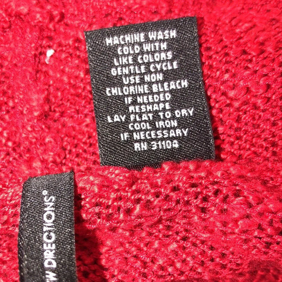 New Directions size large red knit sweater cardigan - Picture 5 of 5